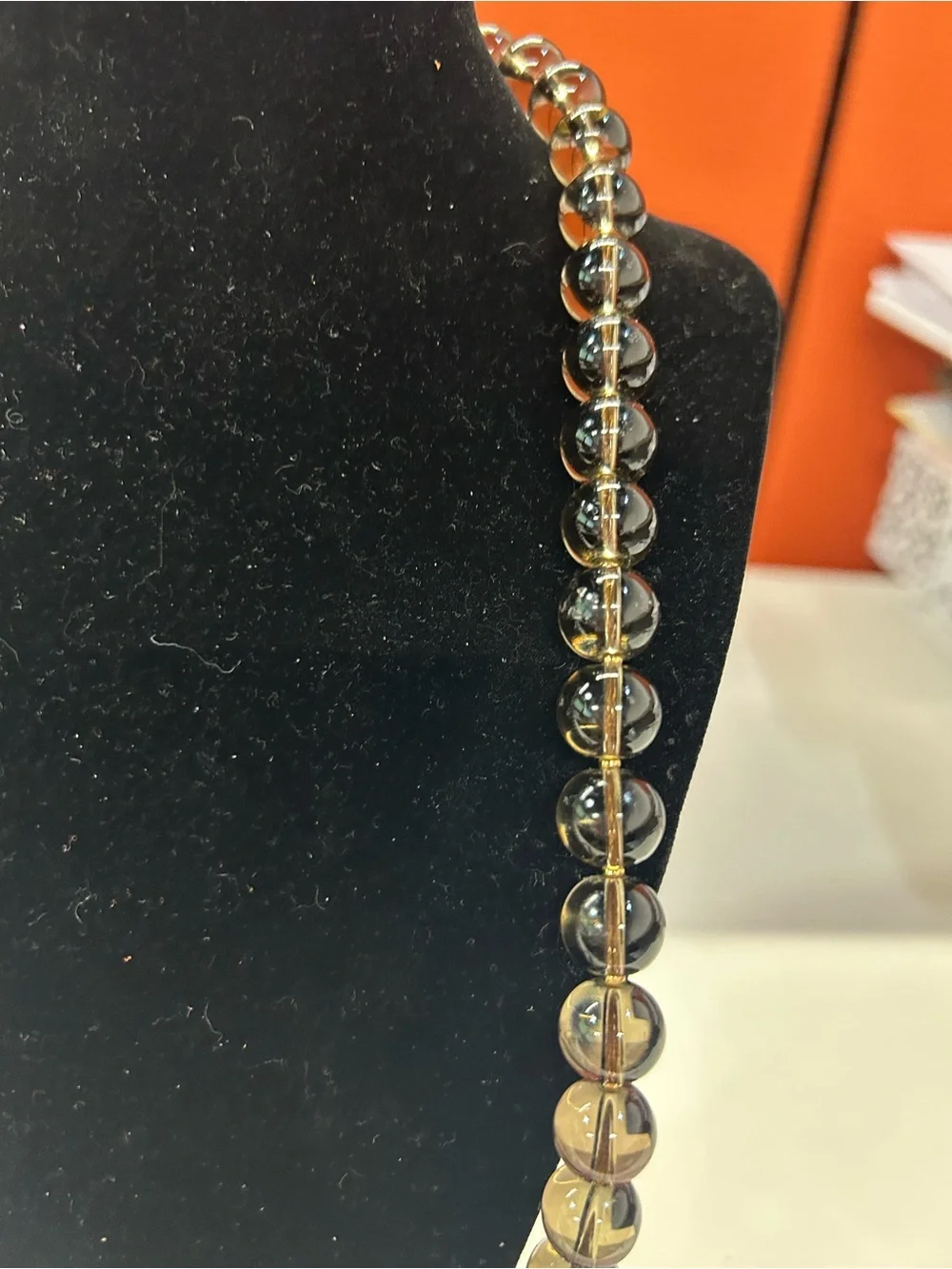 Fabulous J. Crew smoky glass crystal beaded necklace